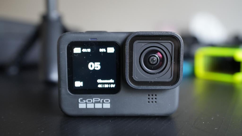 GoPro Hero 9 Black + Max Lens Mod + Accessoires, Audio, Tv en Foto, Actiecamera's, Ophalen, Zo goed als nieuw, GoPro