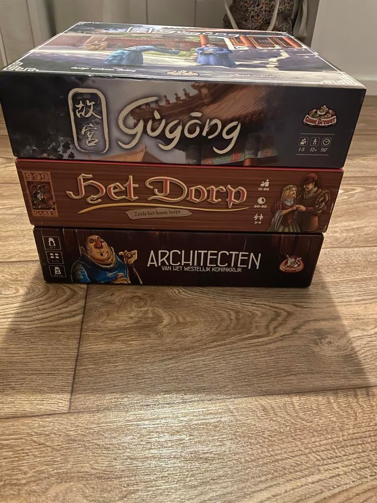 Bordspellen: Gugong, Het Dorp, Architecten v/h Westelijk Kon, Hobby en Vrije tijd, Een of twee spelers, Ophalen of Verzenden, Zo goed als nieuw