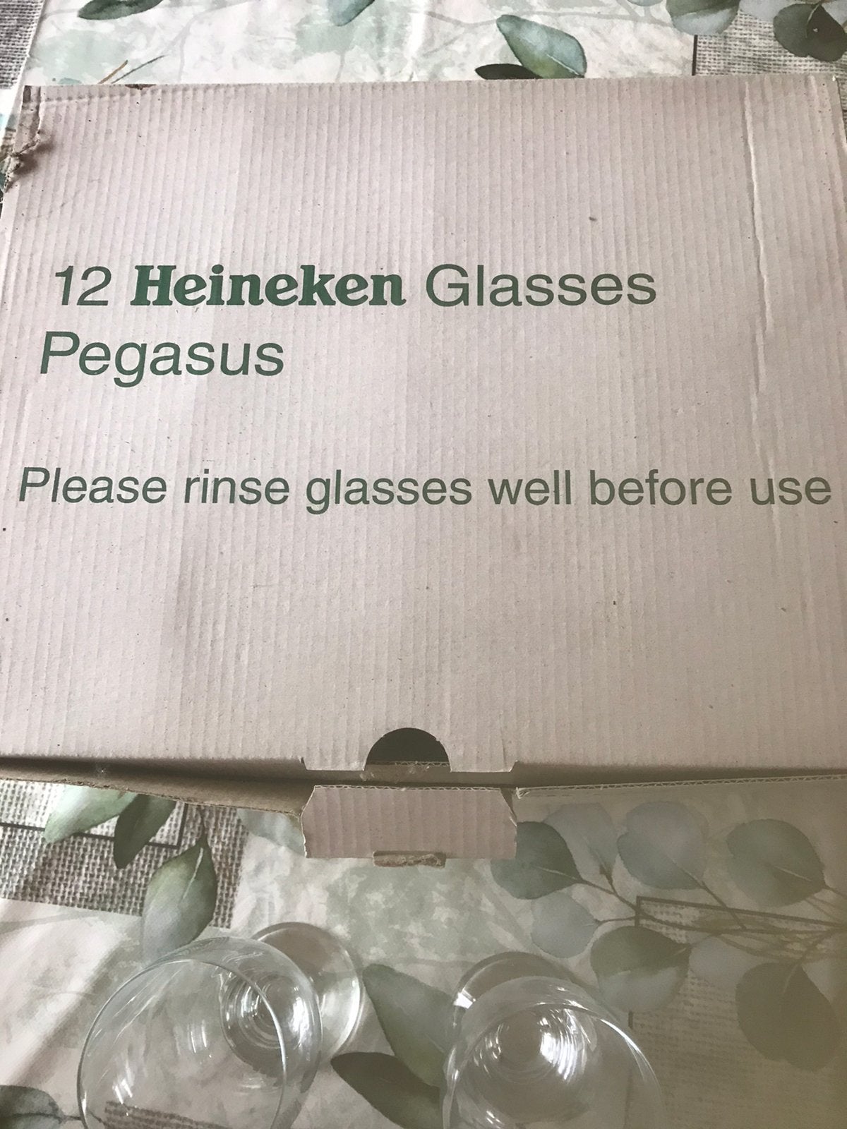 Heineken bier glasses Pegasus 96 stuks., Ophalen, Zo goed als nieuw, Bierglas