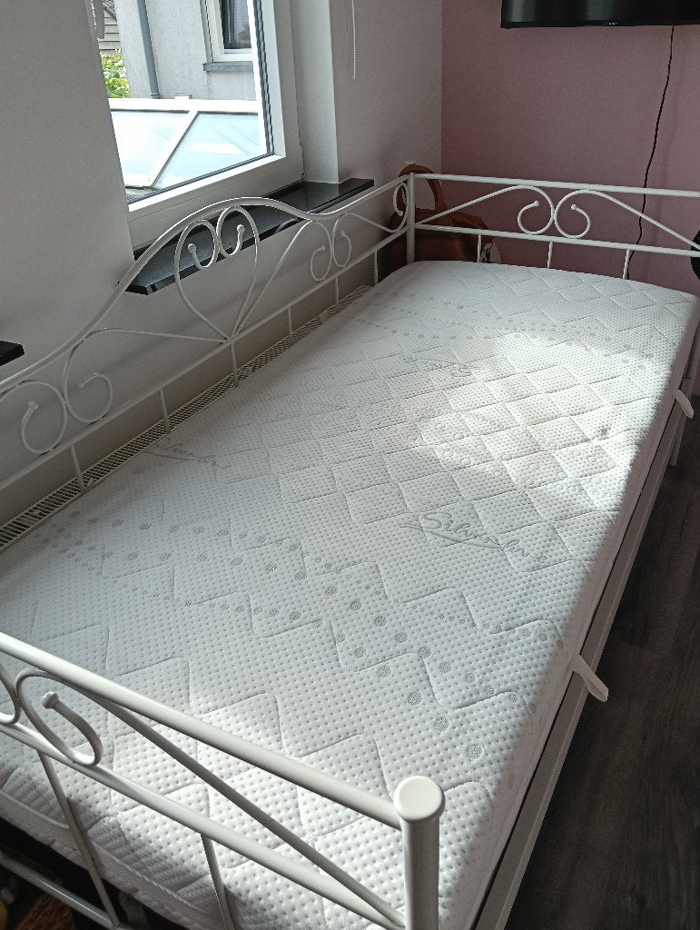 Bed meisje barok, Huis en Inrichting, Ophalen, 90 cm, Eenpersoons, Wit