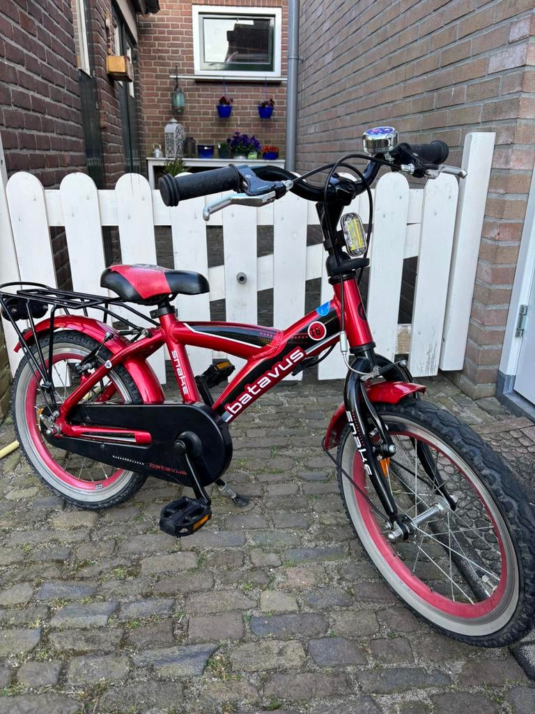 Stoere rode Batavus Snake kinderfiets jongensfiets 16 inch, Fietsen en Brommers, Fietsen | Kinderfietsjes, Ophalen, Zo goed als nieuw
