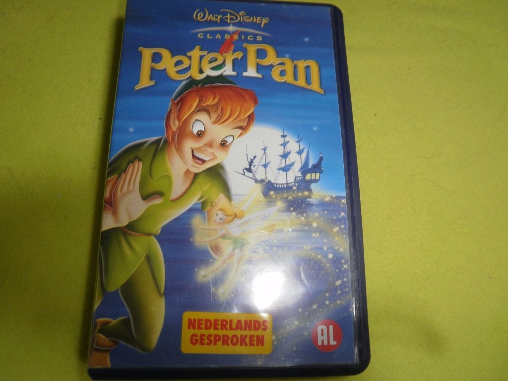 PETER PAN! Mooie Disney Tekenfilm Klassieker Op VIDEO!, Cd's en Dvd's, Alle leeftijden, Ophalen of Verzenden, Zo goed als nieuw