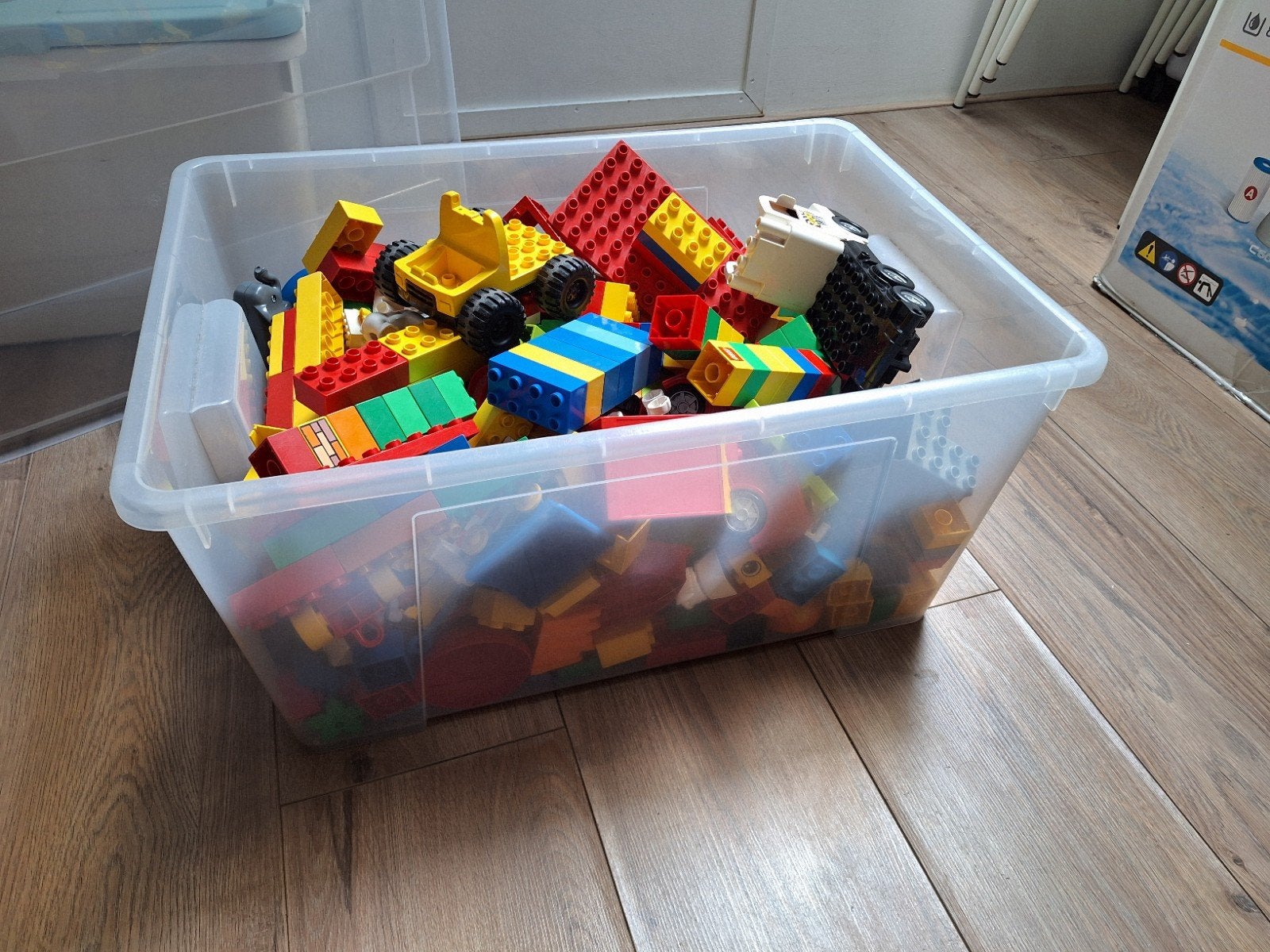 Grote partij LEGO Duplo met voertuigen en dieren, Kinderen en Baby's, Ophalen, Inclusief minifiguren, Gebruikt, Duplo