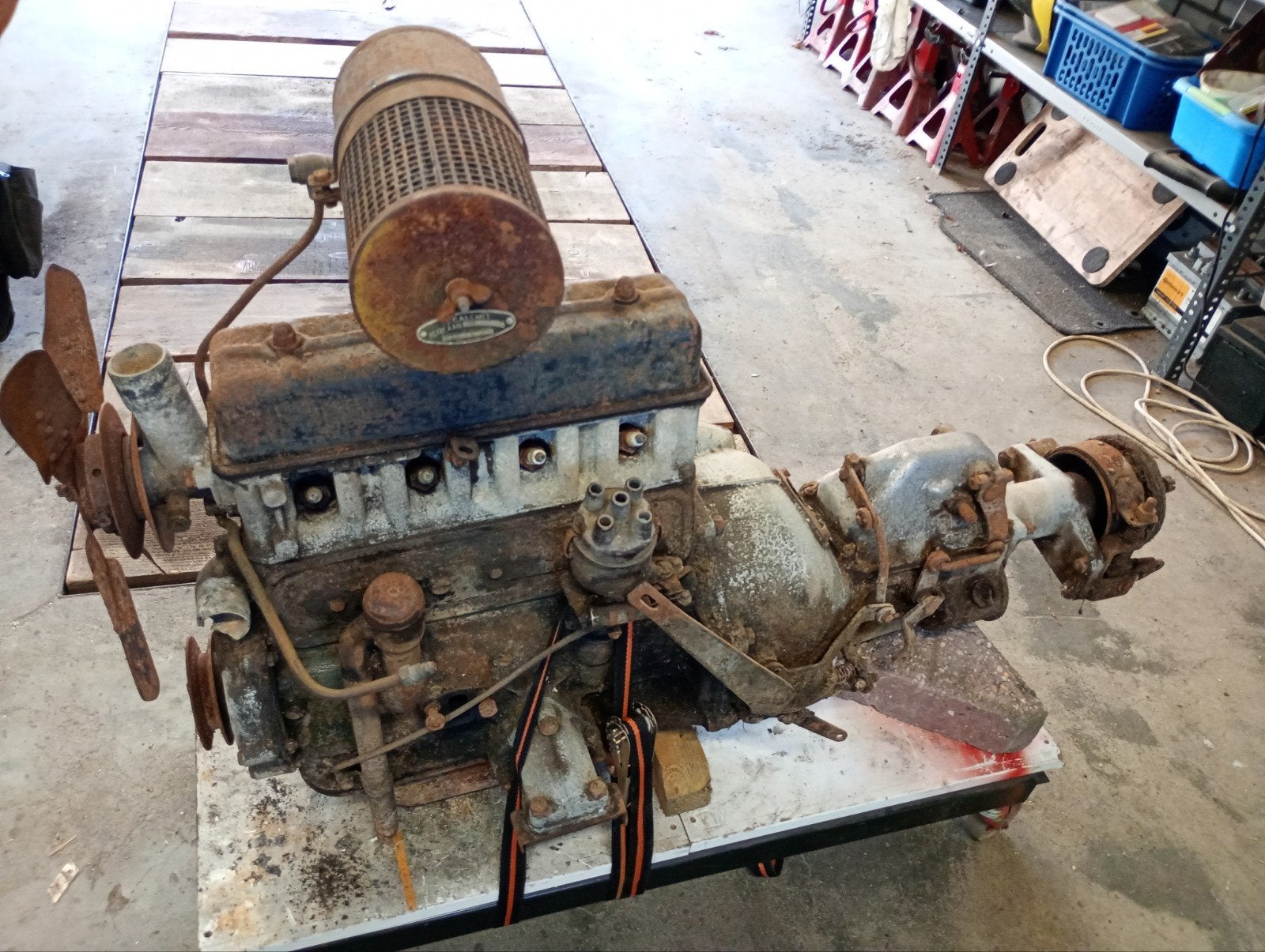 Motor 1200 + bak Simca 8 ca 1948-1951, Ophalen, Gebruikt
