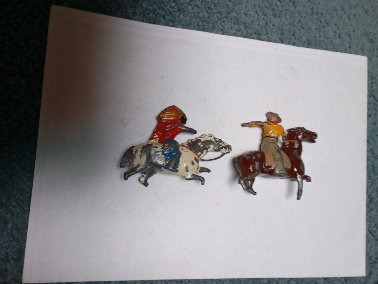 Vintage Indiaan+ Cowboy Tin Britain, Ophalen of Verzenden