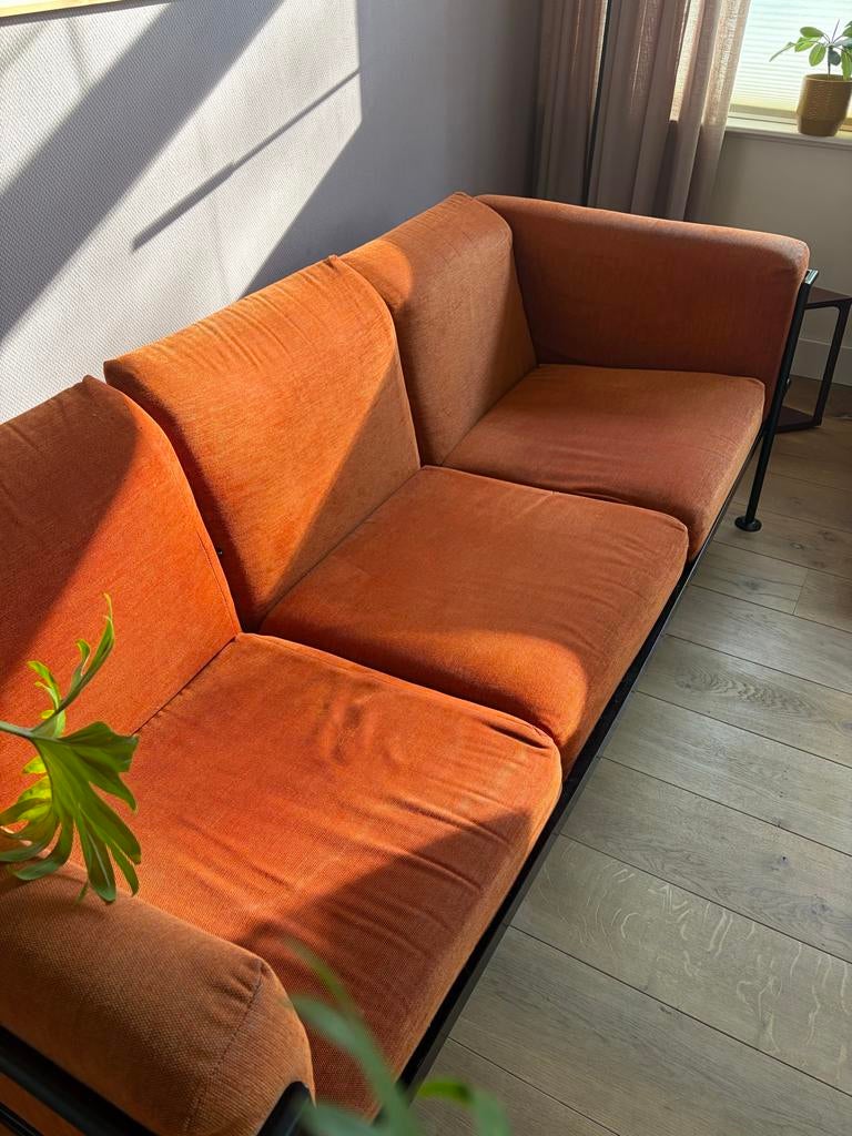 Harvink bank met bijpassend fauteuil - opknapbeurt nodig, Huis en Inrichting, Banken | Bankstellen, Ophalen, Gebruikt, Driepersoons