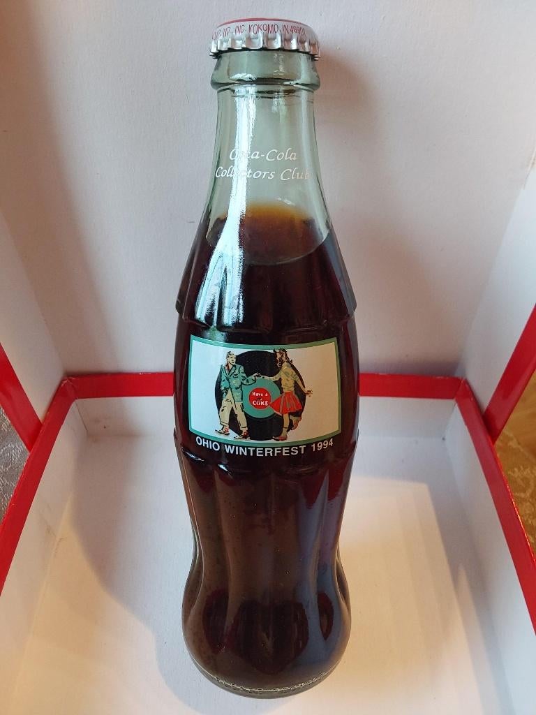 Coca Cola collectors club Meetings Flessen 12 stuks, Ophalen of Verzenden