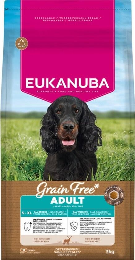 Eukanuba Grain Free Adult 3kg, Dieren en Toebehoren, Ophalen, Hond