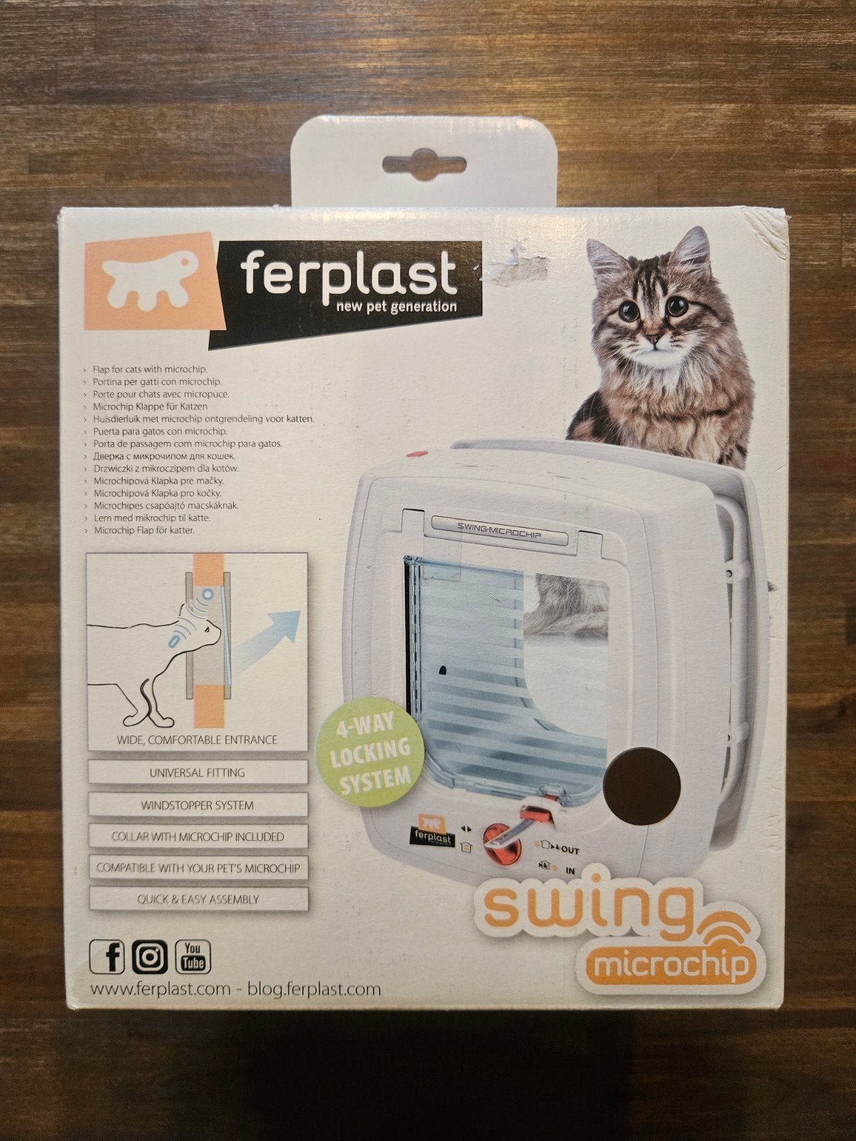 Fernplast Swing microchip donkerbruin kattenluik, Geslacht onbekend