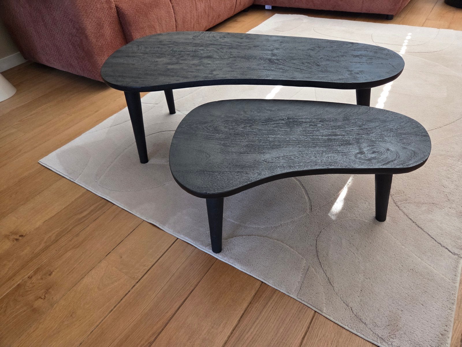 By-boo zwarte salontafeltjes, Huis en Inrichting, Tafels | Salontafels, Ophalen, 50 tot 100 cm, Rond, 50 tot 100 cm