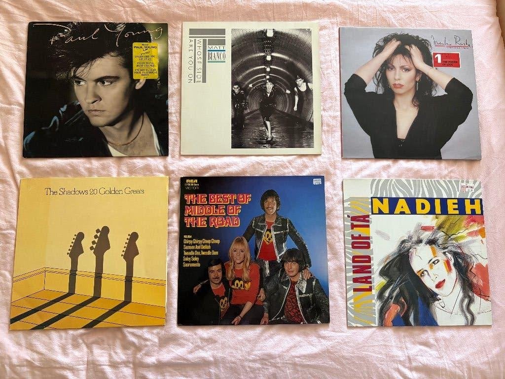 6x LP i.z.g.st. vinyl krasvrij jaren ‘70-‘80, LP, Gebruikt, Pop, Ophalen of Verzenden
