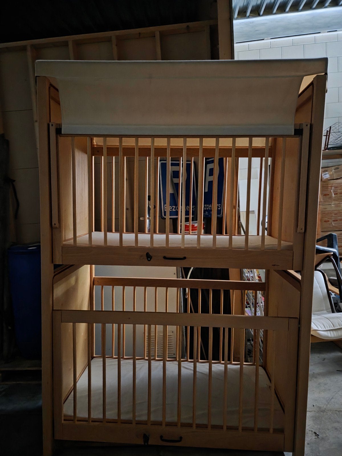 Stapelbed/Hoogslaper met naaiwerk aan bovendek, Ophalen, Gebruikt, 70 tot 85 cm, Hoogslaper of Stapelbed