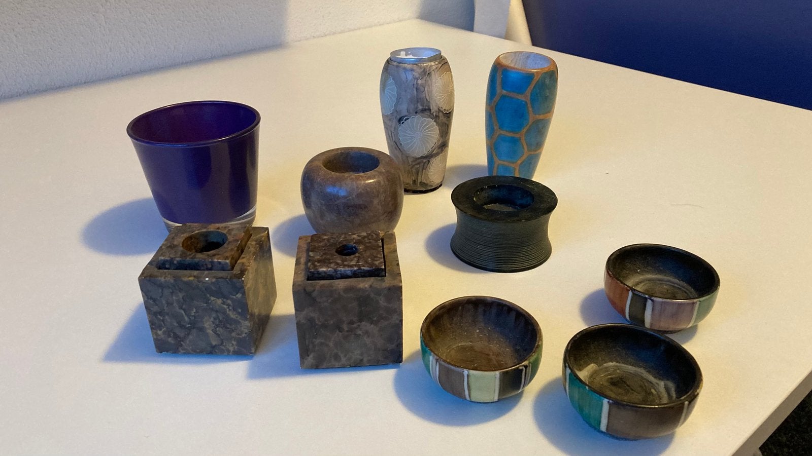Waxinelichthouders en kandelaars, Huis en Inrichting, Woonaccessoires | Kandelaars en Kaarsen, Ophalen, Meerkleurig, Waxinelichthouder