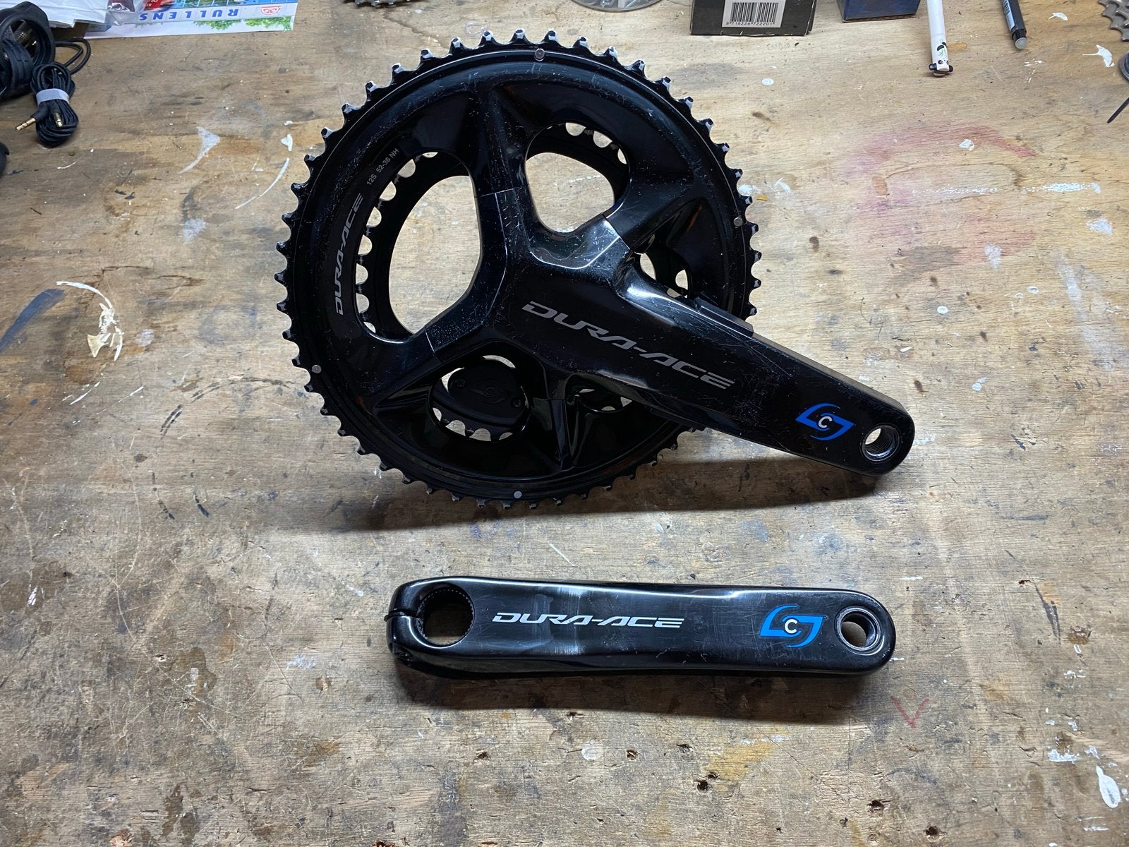 Shimano Dura Ace 12sp crankstel Stages powermeter, Fietsen en Brommers, Fietsonderdelen, Crankstel of Pedalen, Gebruikt, Ophalen of Verzenden