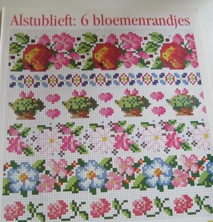 Borduurpatroon  Bloemen randen  nr 9588 do, Verzenden, Nieuw, Handborduren, Patroon