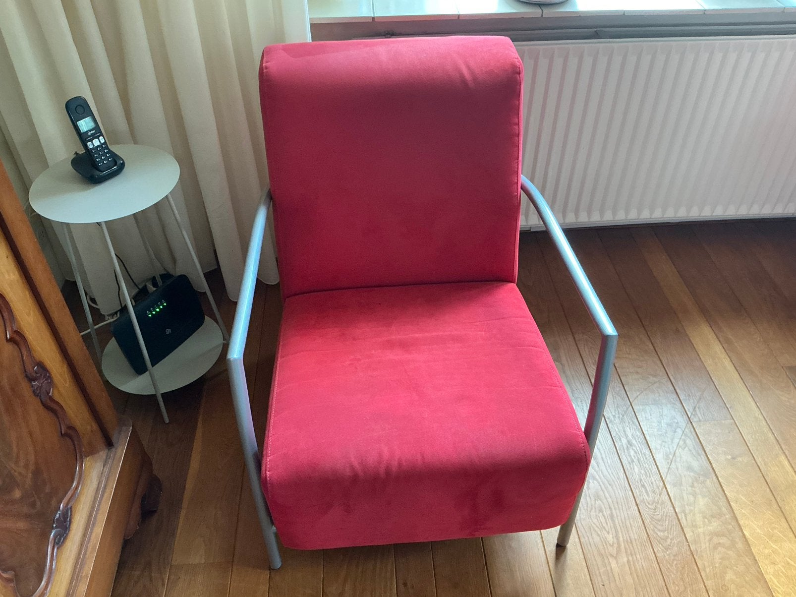 2 rode Montis fauteuils in goede staat, Ophalen of Verzenden, Zo goed als nieuw, Eenpersoons, Minder dan 150 cm
