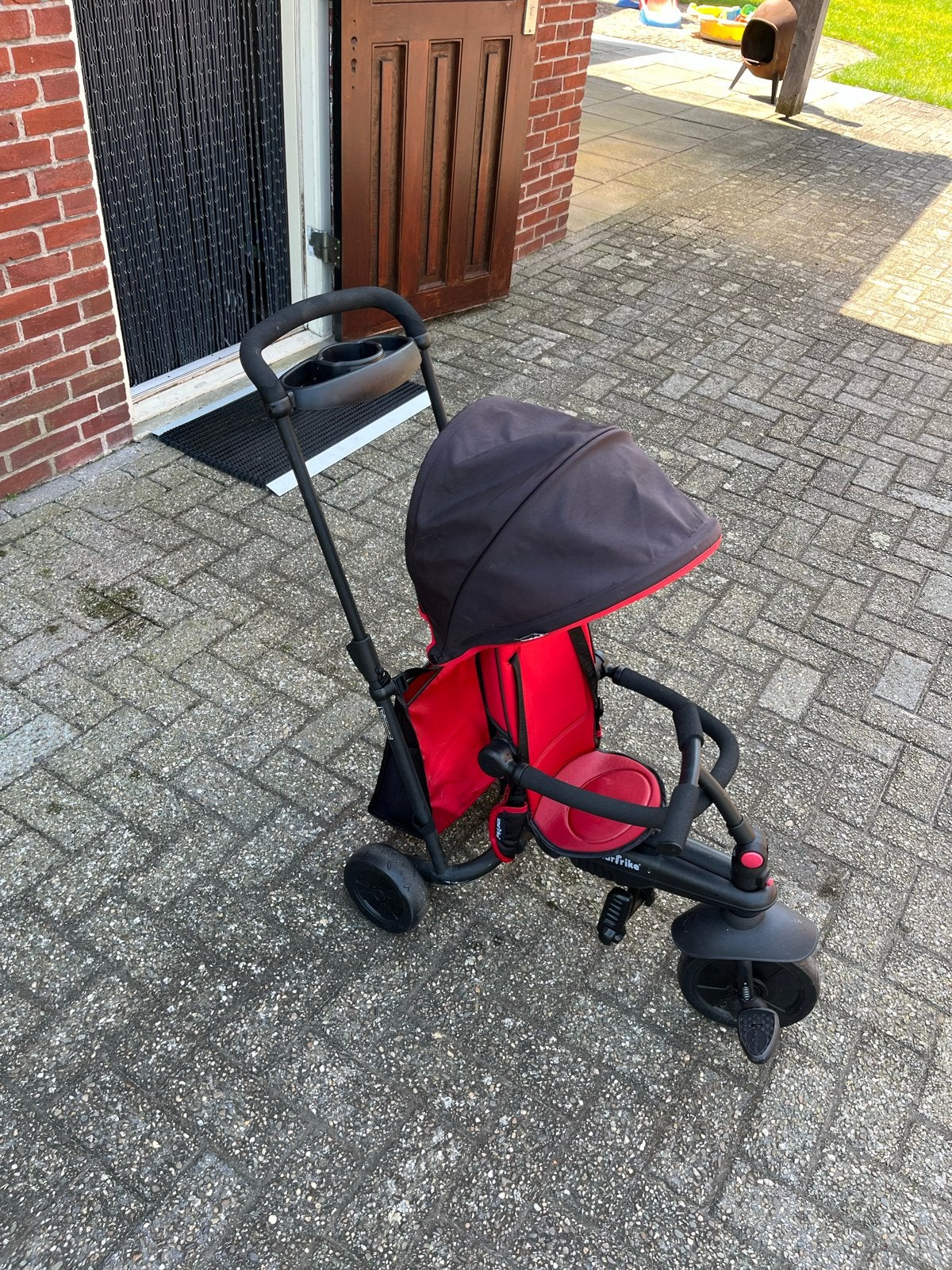 Smart Trike 7-in-1 driewieler - Rood/Zwart, Ophalen, Zo goed als nieuw, Overige merken, Zonnekap