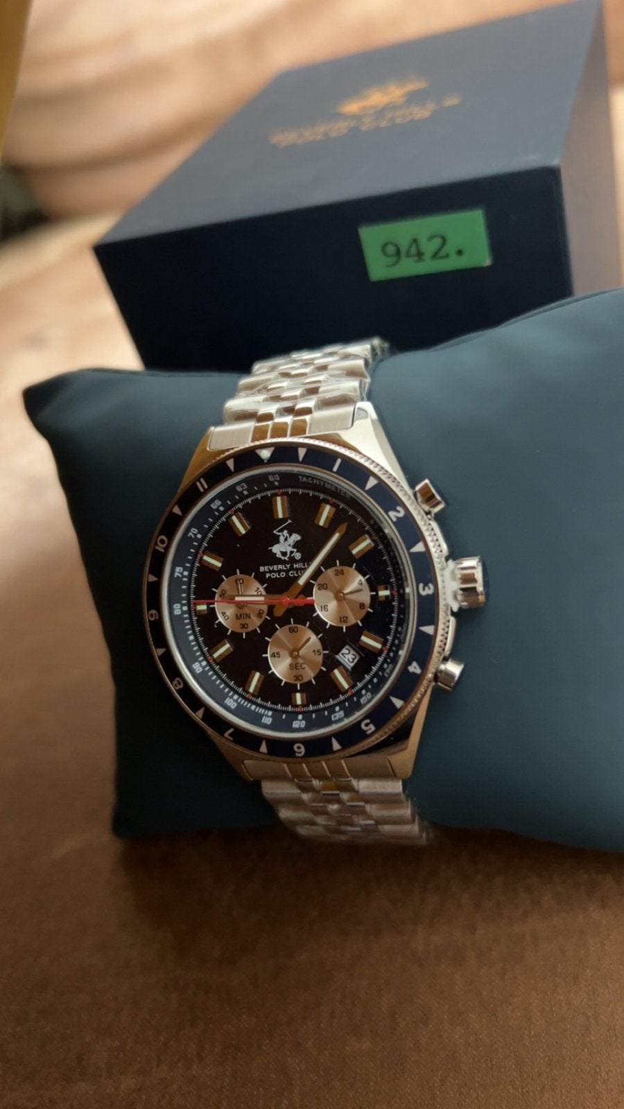 Nieuw Beverly Hills Polo Club horloge 45mm chronograaf, Overige merken, Staal, Polshorloge, Nieuw