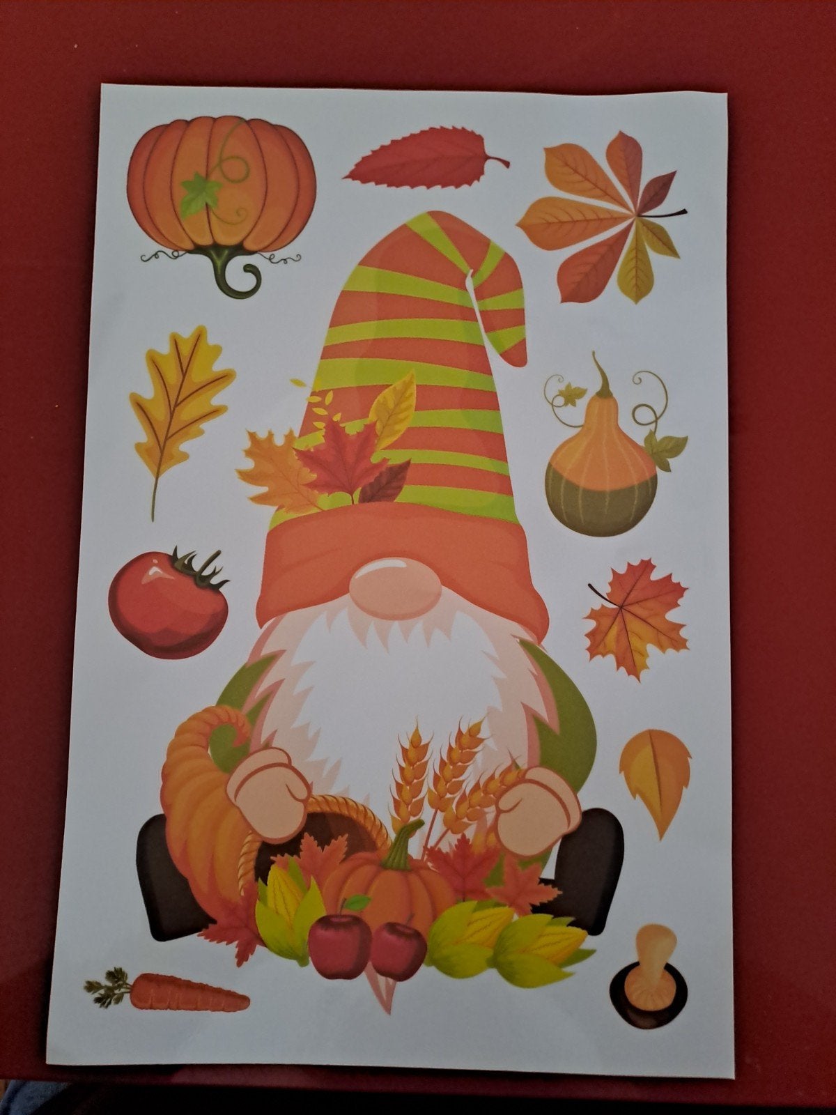 9 A4 Raamsticker Vellen Herfst, Ophalen of Verzenden, Nieuw, Overige typen