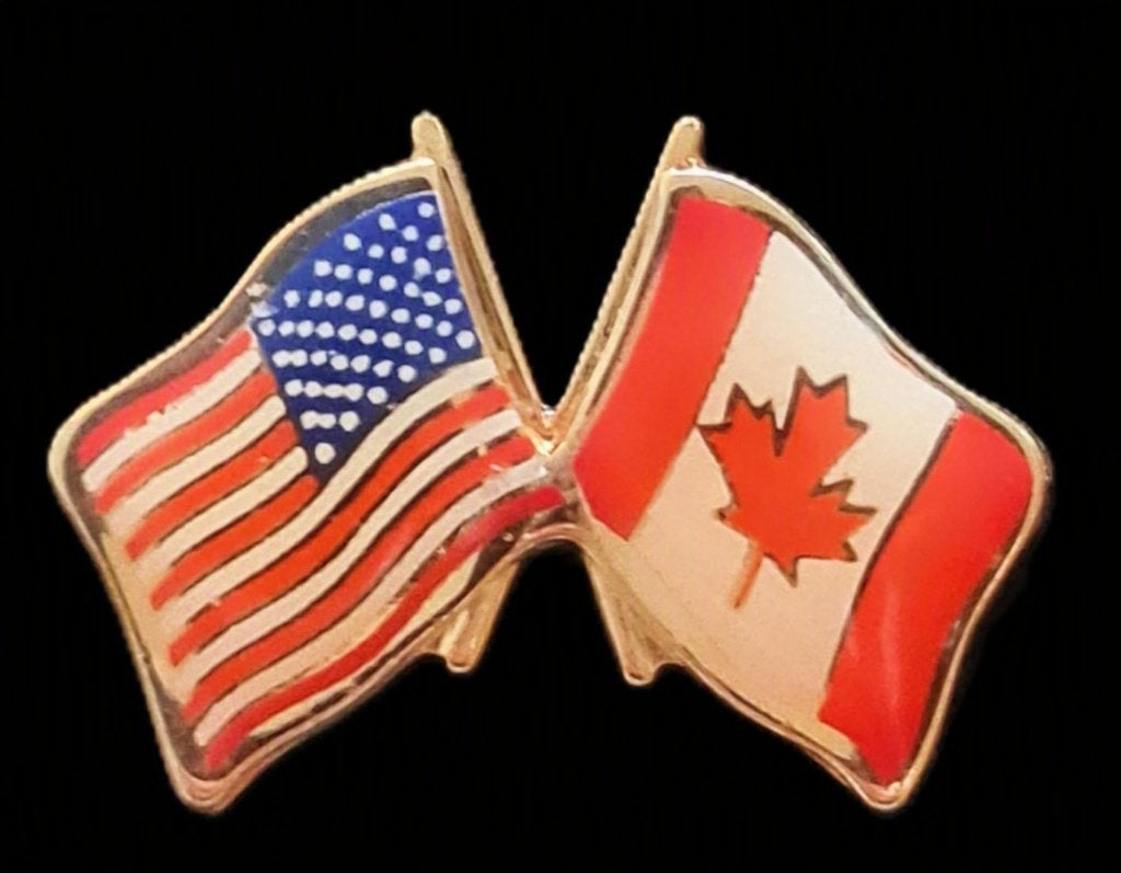 U.S.A.-Canada vlaggen pin-epoxy, Verzamelen, Speldjes, Pins en Buttons, Verzenden, Nieuw, Stad of Land, Speldje of Pin