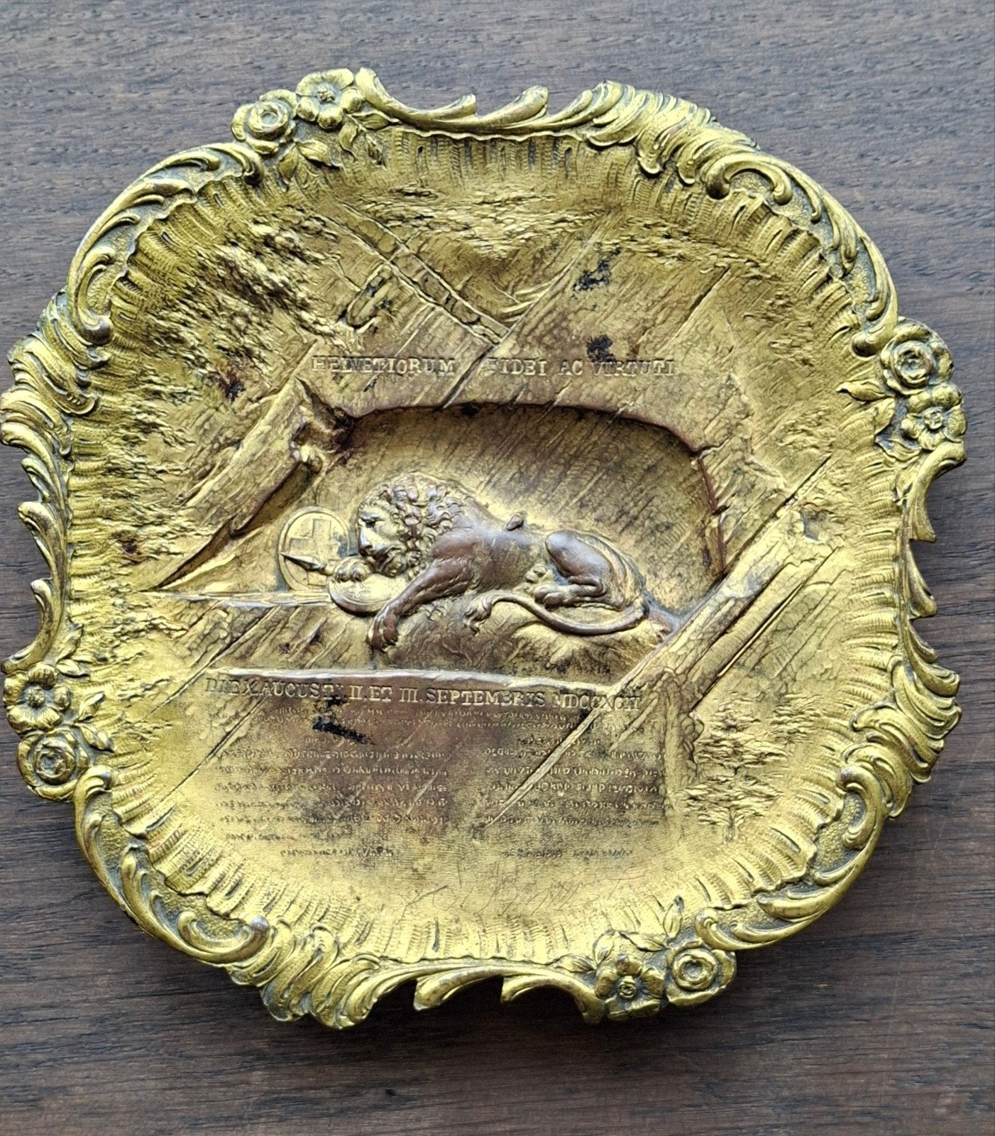 Schaaltje/gedenkteken Leeuw van Luzern (1910), Ophalen of Verzenden