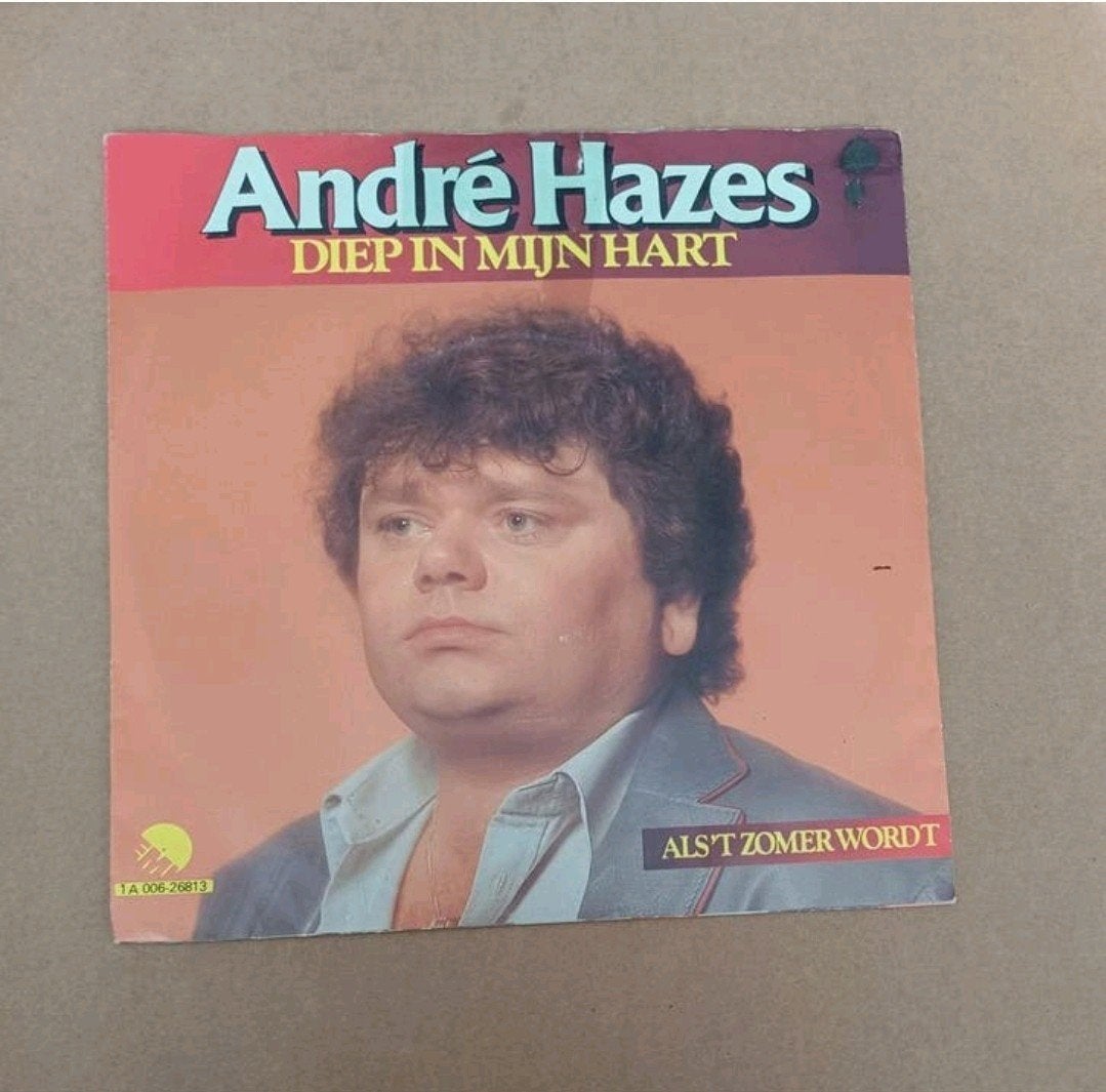 André Hazes  - Diep In Mijn Hart, Cd's en Dvd's, Vinyl Singles, Gebruikt, 7 inch, Ophalen of Verzenden, Pop
