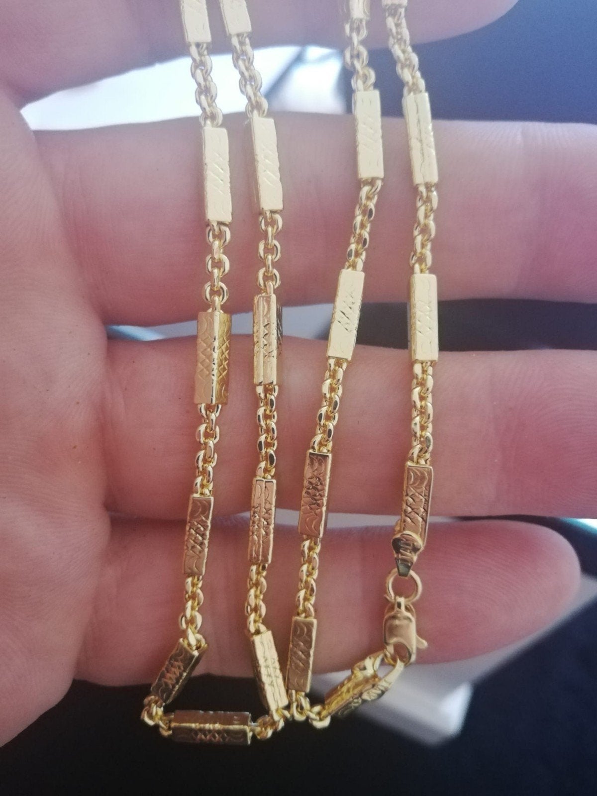 18k Gold Plated Ketting - Nieuw, 60 cm lang, 4 mm breed, Ophalen of Verzenden, Nieuw, Goud, Overige materialen