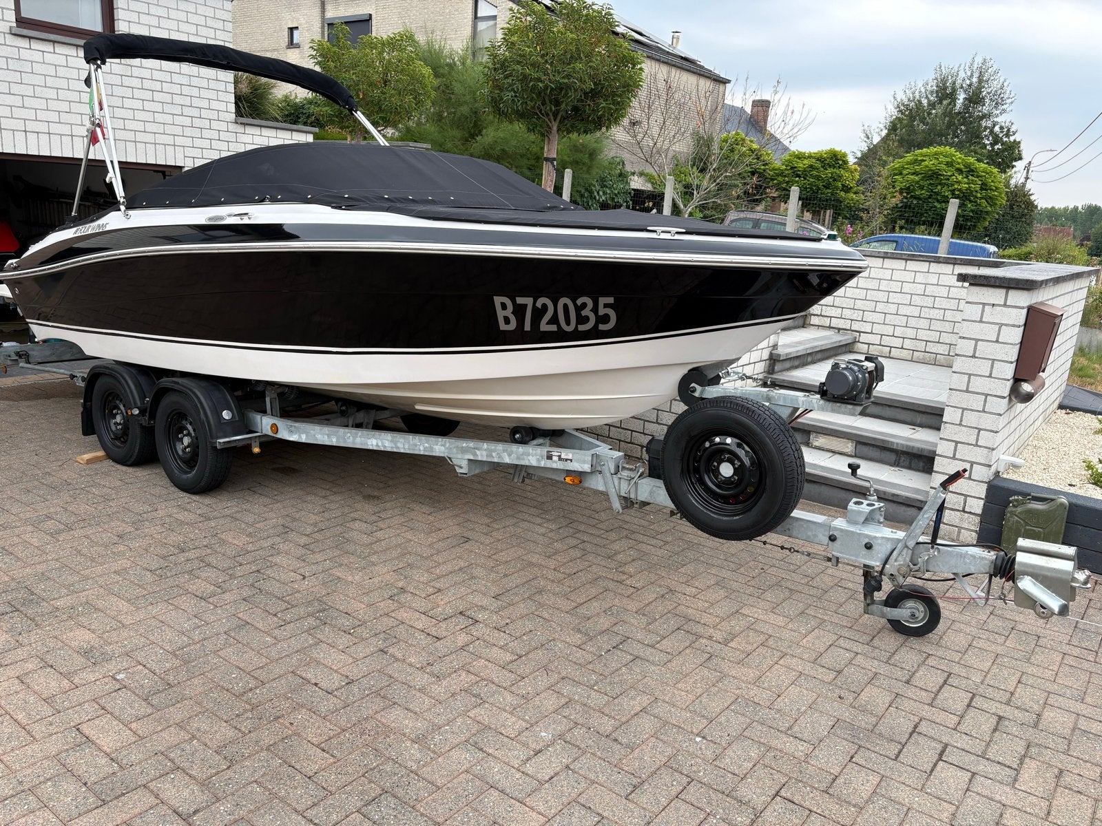 Four Winns Horizon 200 met riba trailer, Watersport en Boten, Binnenboordmotor, Biminitop, Zo goed als nieuw, Polyester