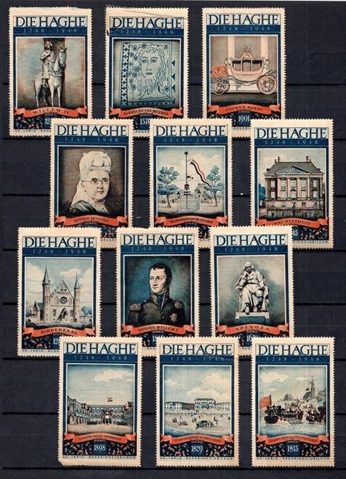postfrisse sluitzegels Die Haghe. 1948, Ophalen of Verzenden, Nederland