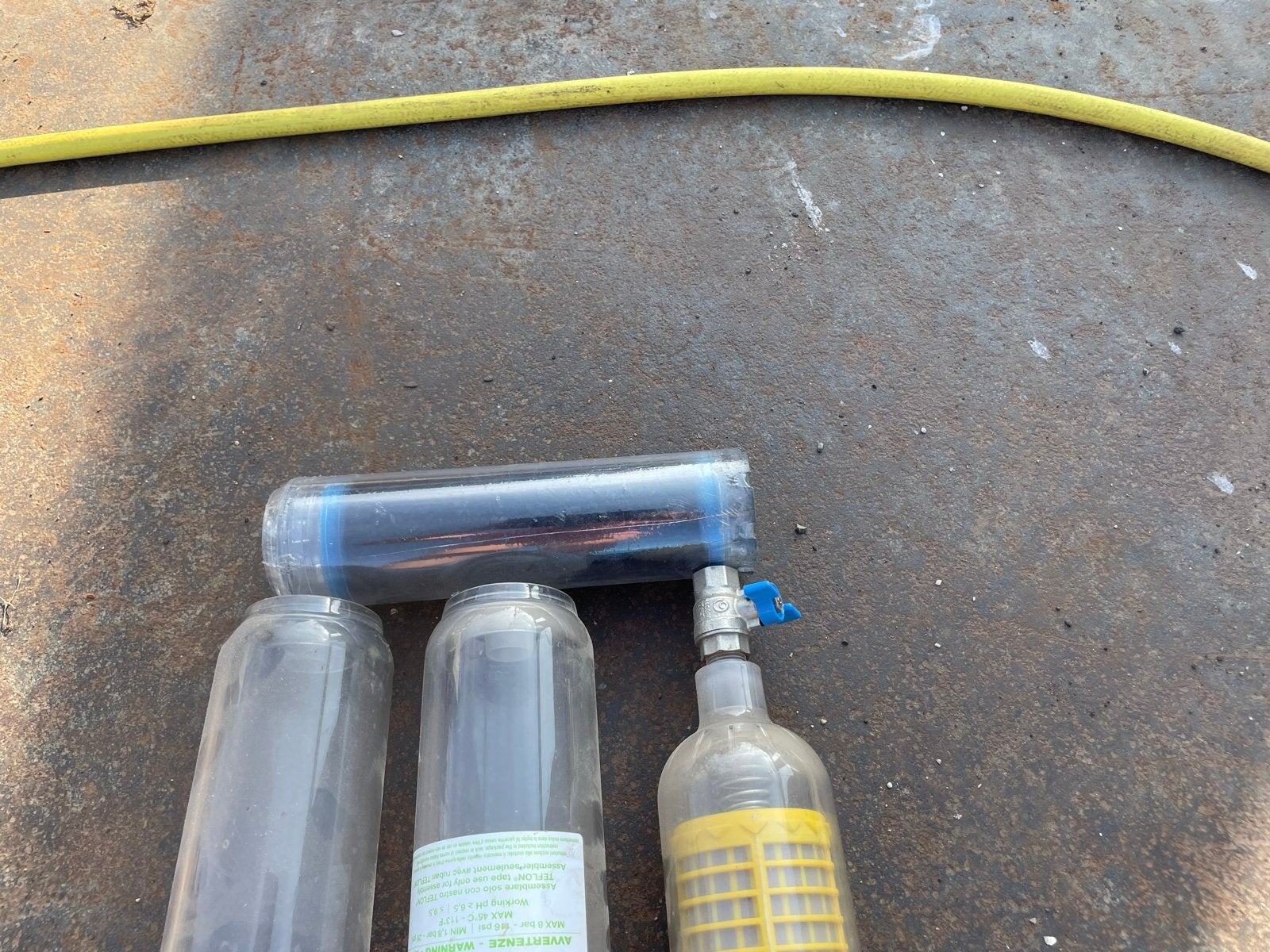 Regenwaterfilter compleet met fijn- en actief kool patroon, Ophalen of Verzenden, Gebruikt