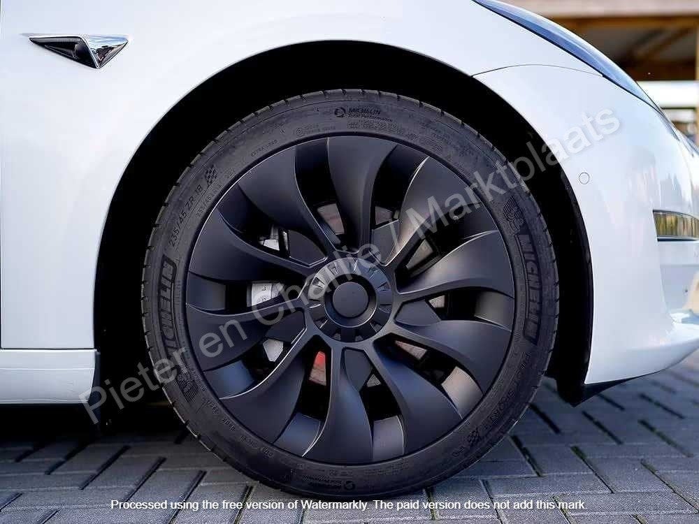 NIEUWE set turbine wieldoppen voor de Tesla model 3, Auto diversen, Ophalen of Verzenden, Nieuw