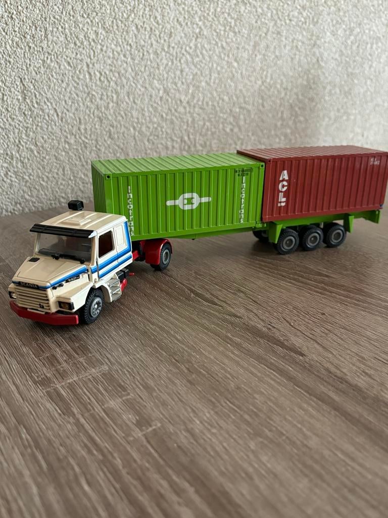 Scania 142H modelvrachtwagen met containers, Ophalen of Verzenden, Gebruikt, Bus of Vrachtwagen