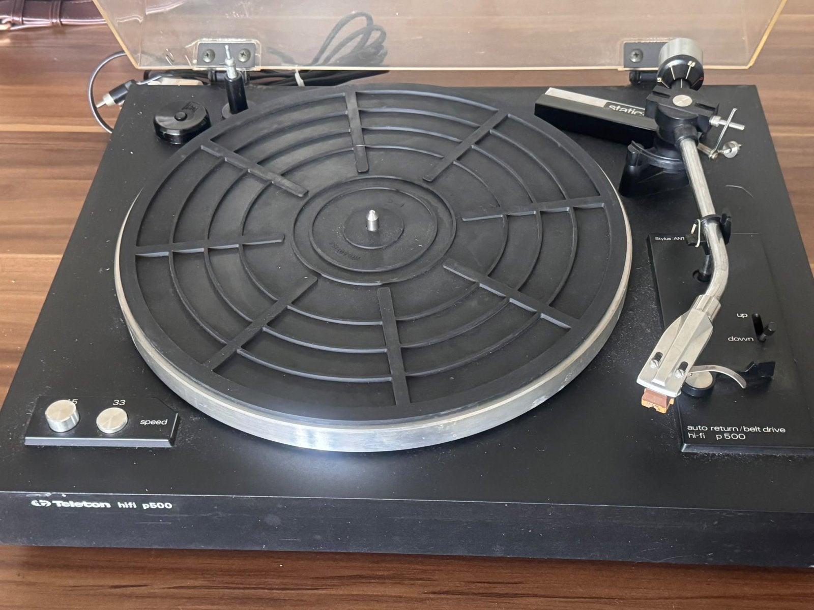 Teleton Hifi P500 Platenspeler met stofkap, Gebruikt, Automatisch, Platenspeler, Ophalen