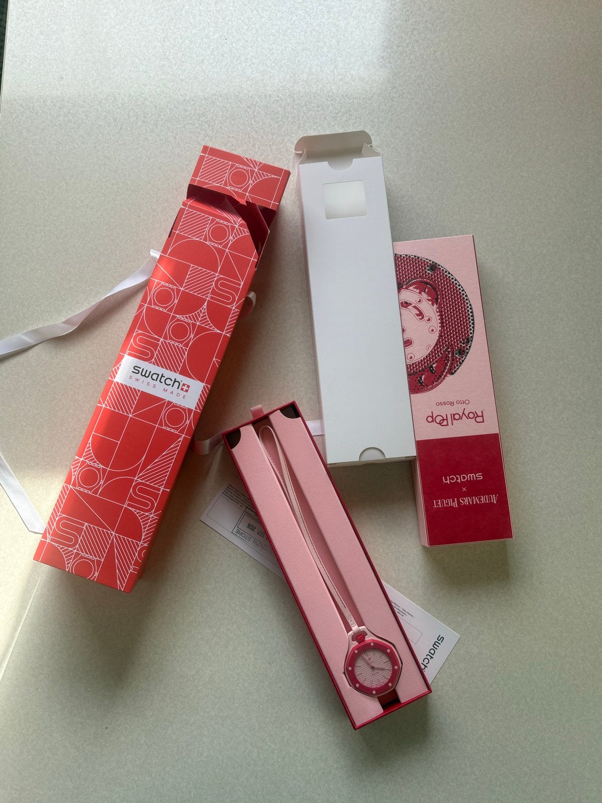 Swatch x Audemars Piguet Royal Pop Otto Rosso horloge, Kunststof, Polshorloge, Swatch, Nieuw