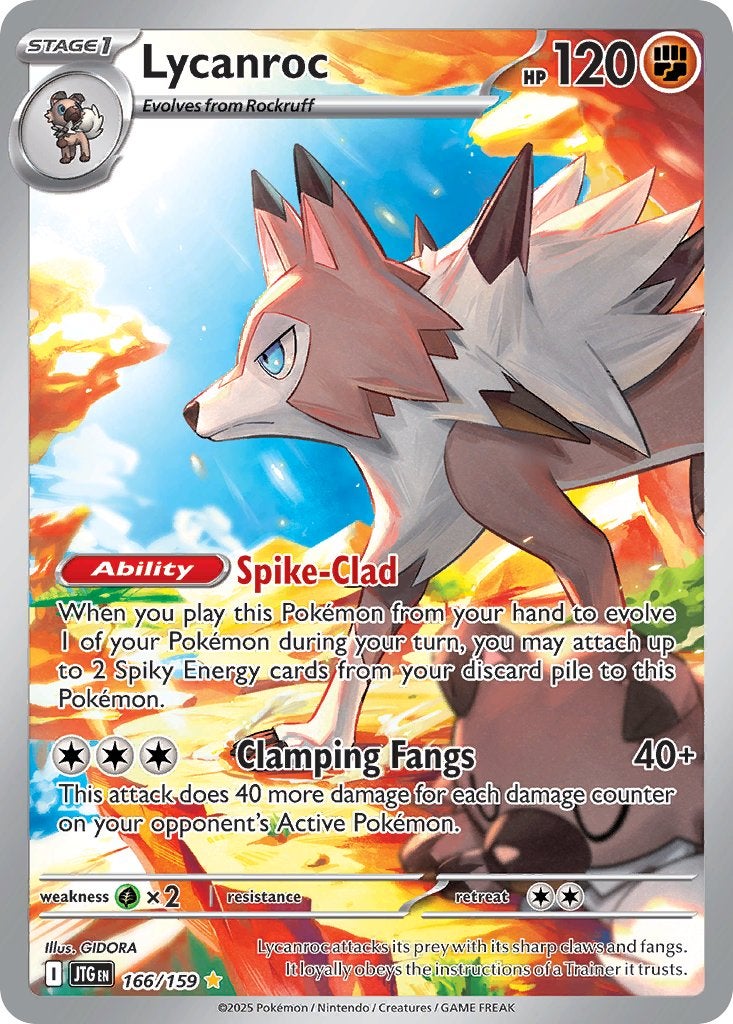 Lycanroc 166 - Journey Together Pokémon kaart, Ophalen, Zo goed als nieuw, Losse kaart
