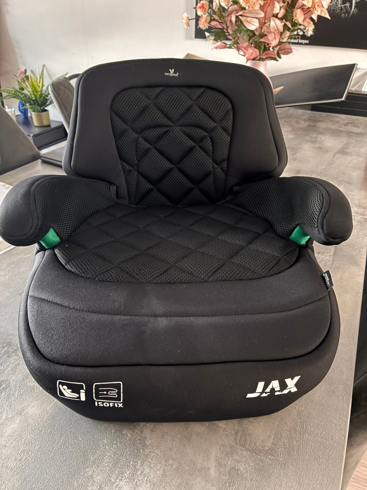 Autostoelverhoger Cangaroo met rugleuning en ISOFIX – zwart, 15 t/m 36 kg, Zo goed als nieuw, Isofix, Ophalen