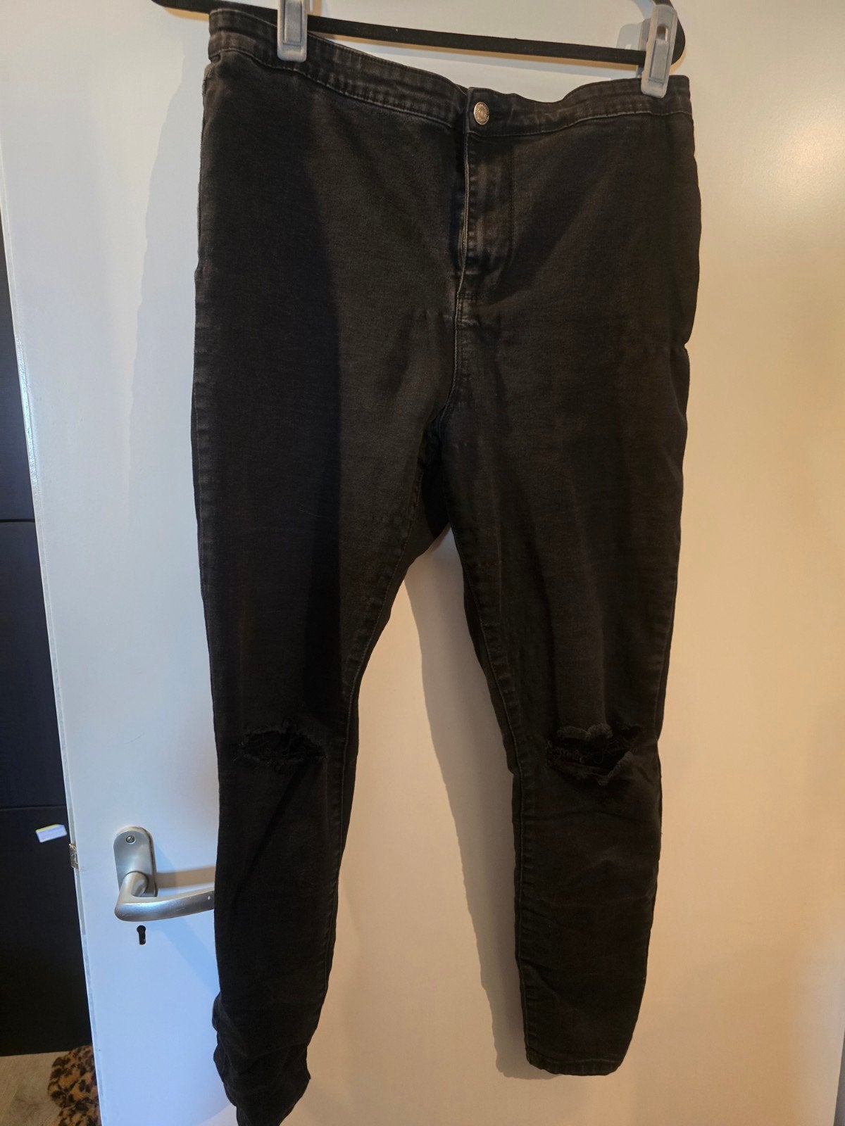 Zwarte ripped jeans van Denim Co. (maat 46), Zwart, Overige jeansmaten, Ophalen of Verzenden, Gedragen