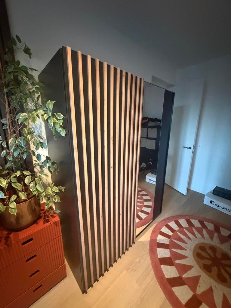 Kledingkast Gozello - zwart (150 cm), Ophalen, 100 tot 150 cm, Zo goed als nieuw, 150 tot 200 cm