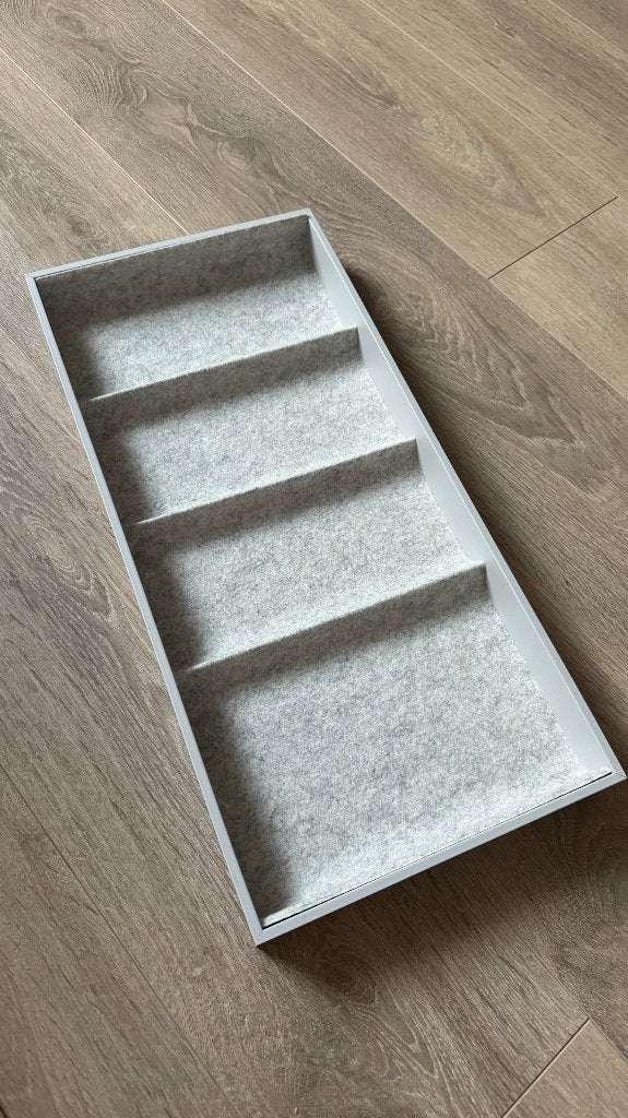 IKEA KOMPLEMENT inzet met 4 vakken – lichtgrijs, Ophalen, Zo goed als nieuw