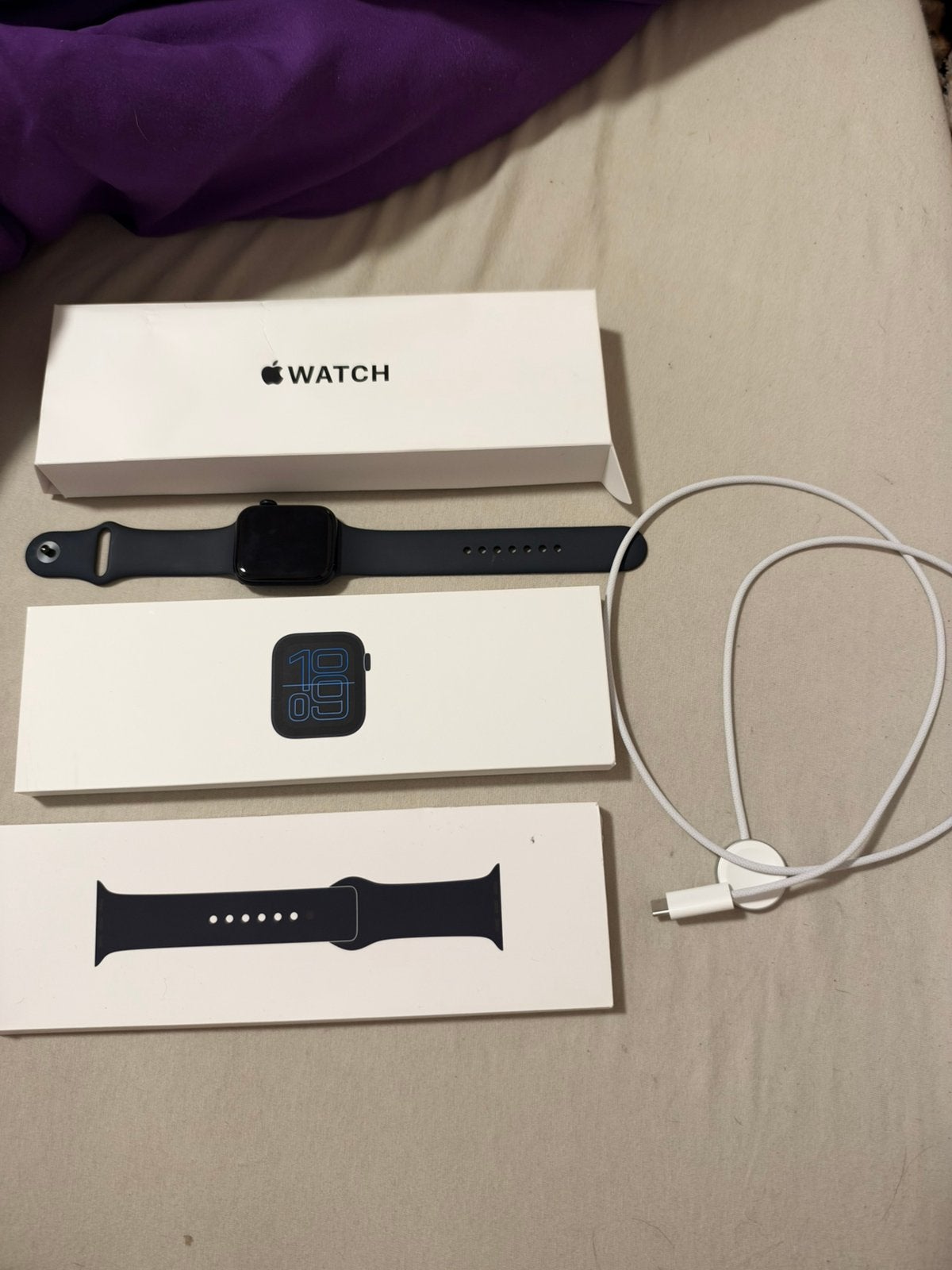 Apple Watch SE 3 44MM 5 maandjes oud!, Telecommunicatie, Ophalen of Verzenden, Zo goed als nieuw, Zwart, 128 GB