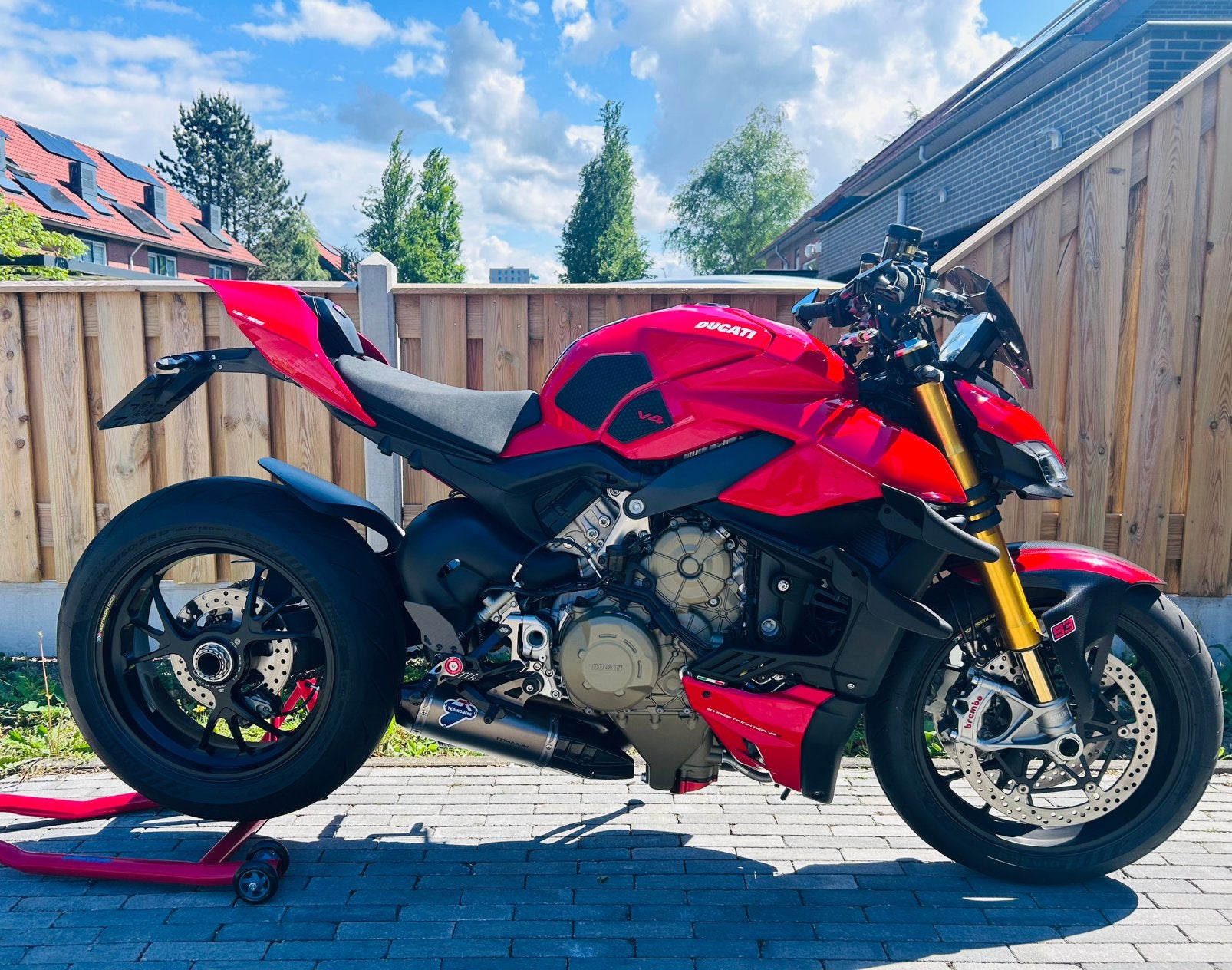 Ducati Streetfighter V4S Termignoni Titanium 220 pk, Occasion, 4 cilinders, Motorrijbewijs A, Particulier