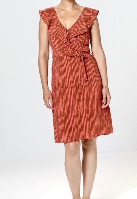 Zilch zomerjurk roesjes jurkje terra zwart S viscose Spaans, Meerkleurig, Nieuw, Ophalen of Verzenden, Maat 36 (S)