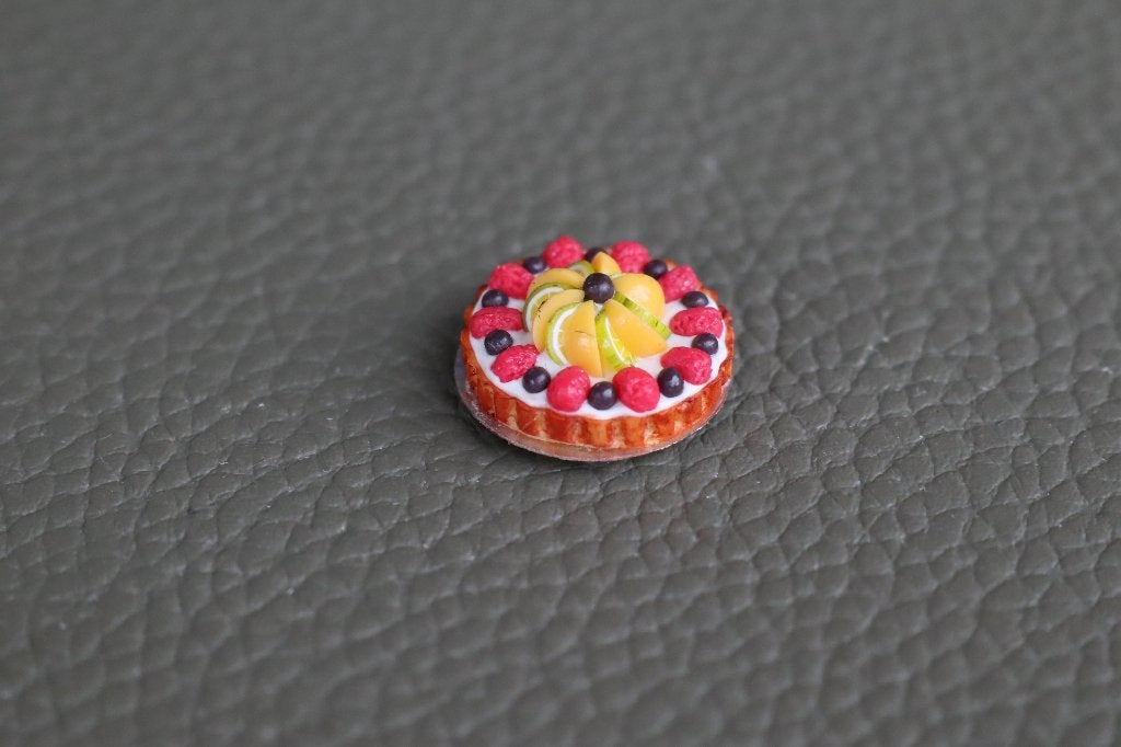 Vruchten pie op blikken bord., Ophalen of Verzenden, Nieuw, Gebruiksvoorwerp