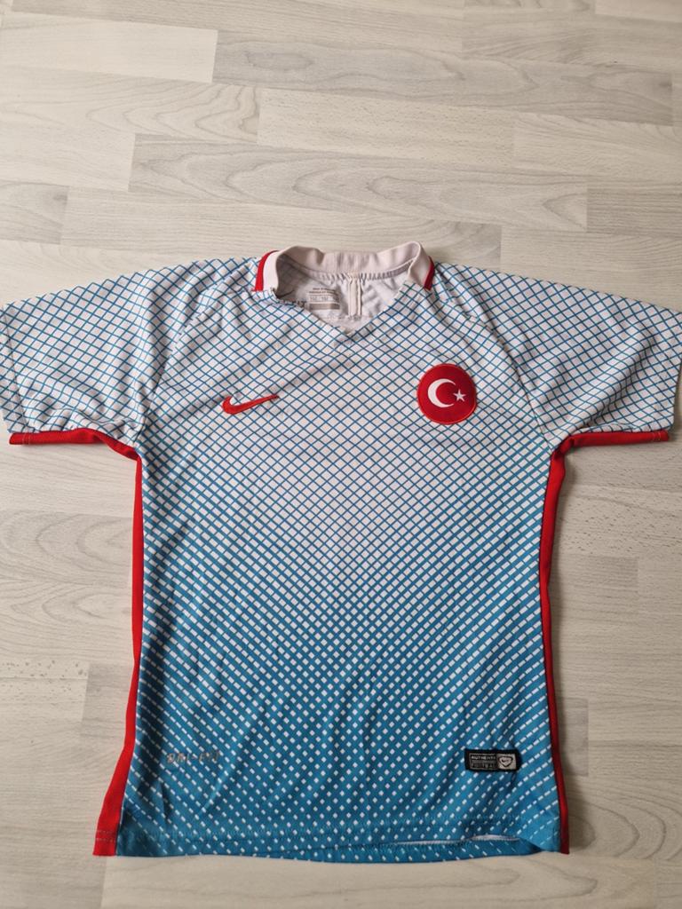 Turkije Nike voetbalshirt - Maat 152 (gebruikt), Blauw, Nike, Overige maten, Ophalen of Verzenden