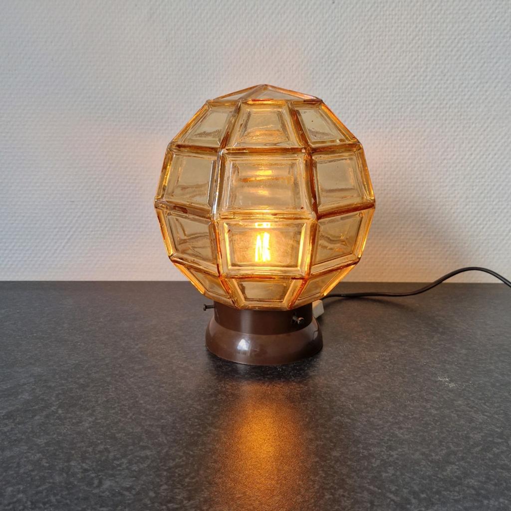 Vintage grote Glashutte Limburg Helena Tynell lamp, Huis en Inrichting, Ophalen of Verzenden, Zo goed als nieuw, Glas