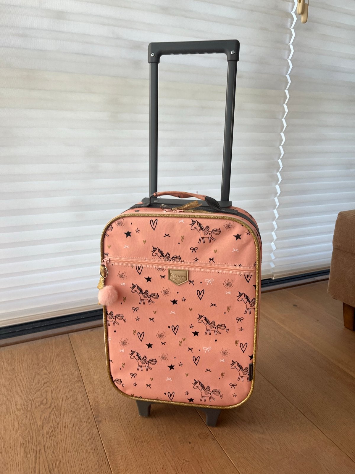 Roze Kidzroom Eenhoorn Trolley Koffer met Wieltjes, 40 tot 60 cm, Gebruikt, 20 tot 30 cm, Ophalen of Verzenden