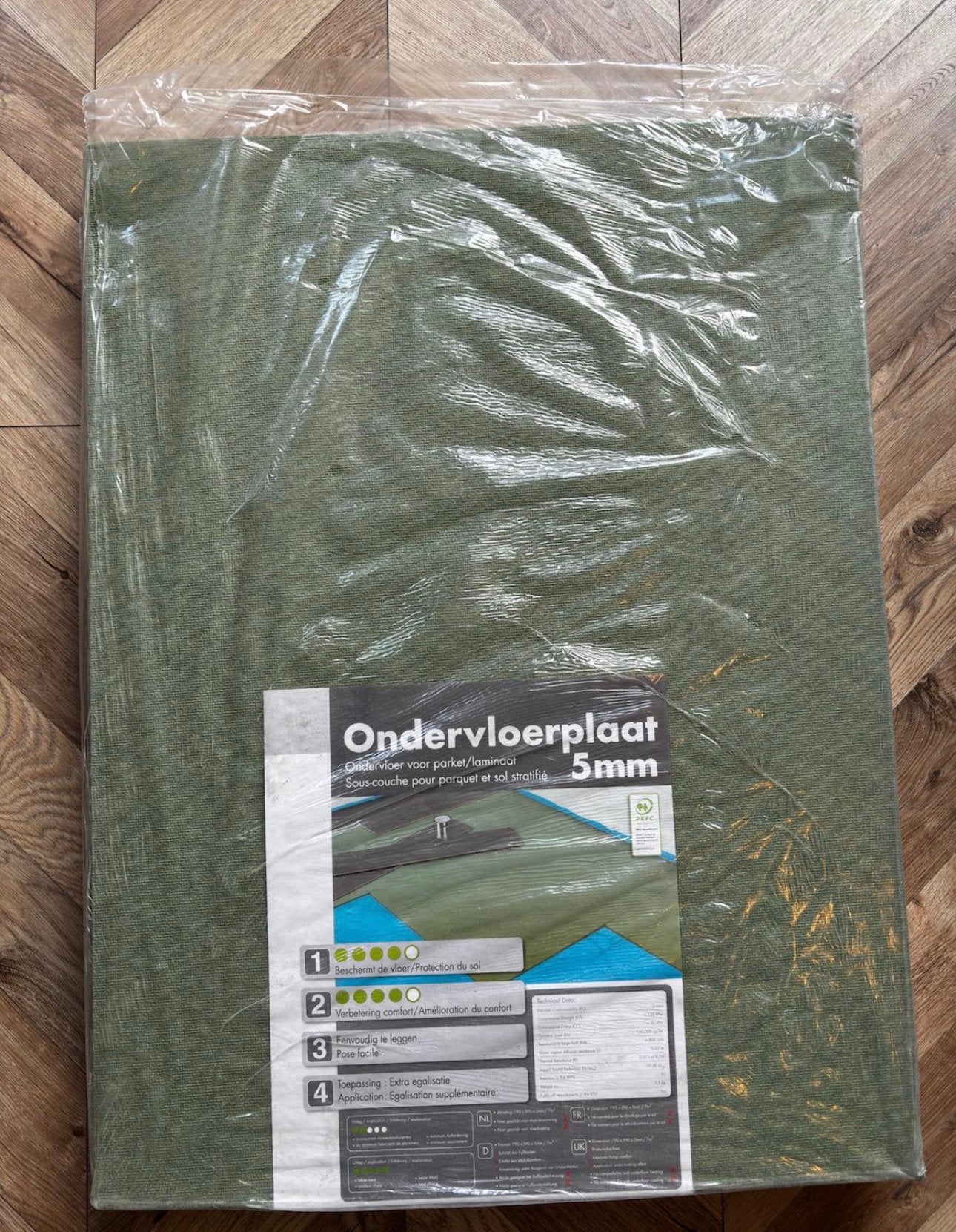 Ondervloerplaat 5mm - Volledig pak -1 plaat, Ophalen, Overige materialen, 30 cm of meer, Overige typen
