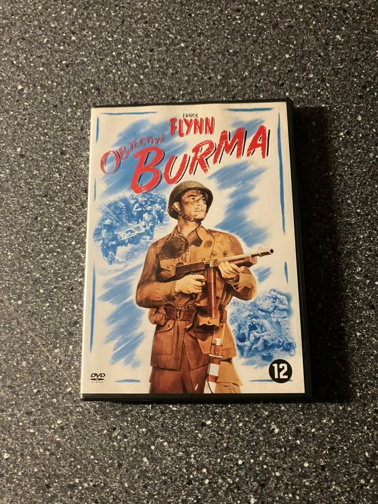Objective, Burma! (1945) Errol Flynn, Ophalen of Verzenden, Zo goed als nieuw, 1940 tot 1960, Actie en Avontuur