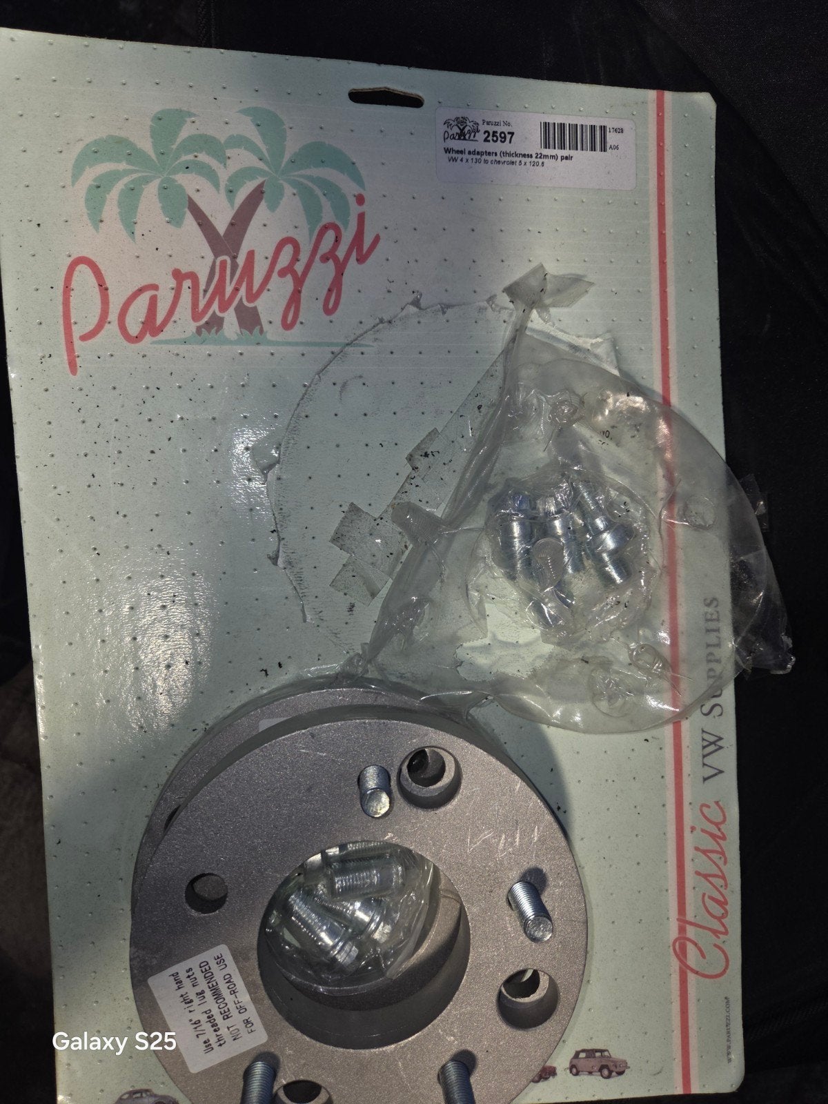 Paruzzi Wieladapters 22mm VW 4x130 naar Chevrolet 5x120, Ophalen of Verzenden, Nieuw, Chevrolet
