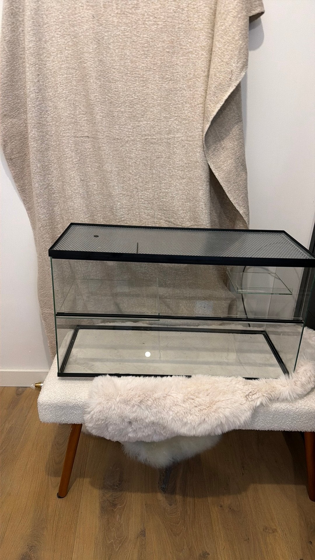 Terrarium voor gerbils en complete uitzet, Kooi, Zo goed als nieuw, Ophalen, Minder dan 60 cm